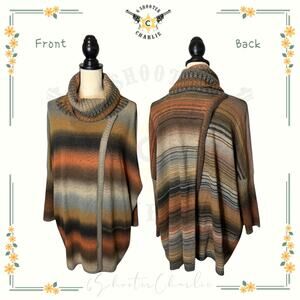 Anthropology DOR DOR Couture Multicolor Turtleneck Sweater Women's Size Large